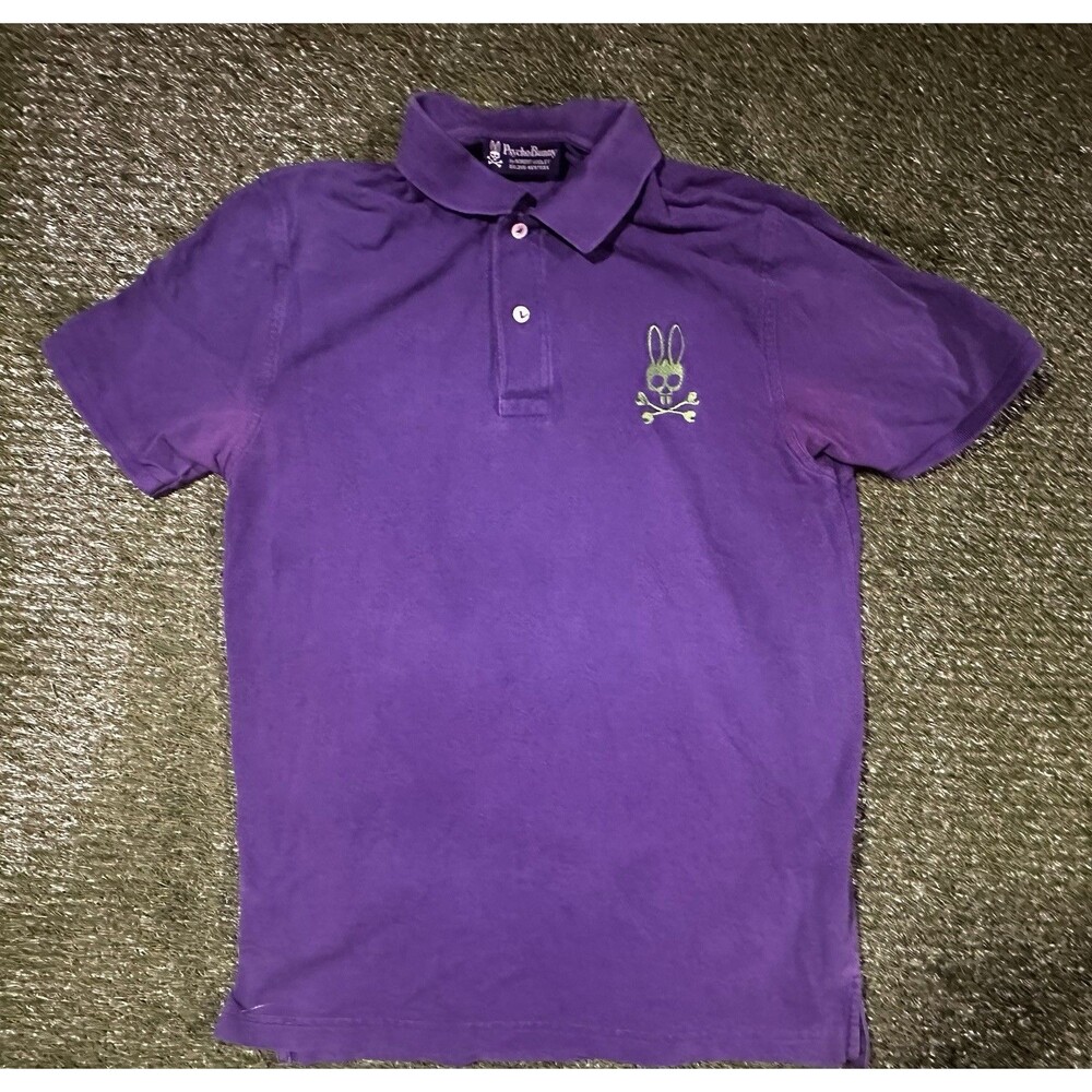 Psycho Bunny Purple Polo Shirt Men’s Size 4 (Small) Pima Cotton